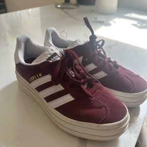 Gazelle maroon platform adidas